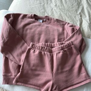TNA cozy fleece sweat set